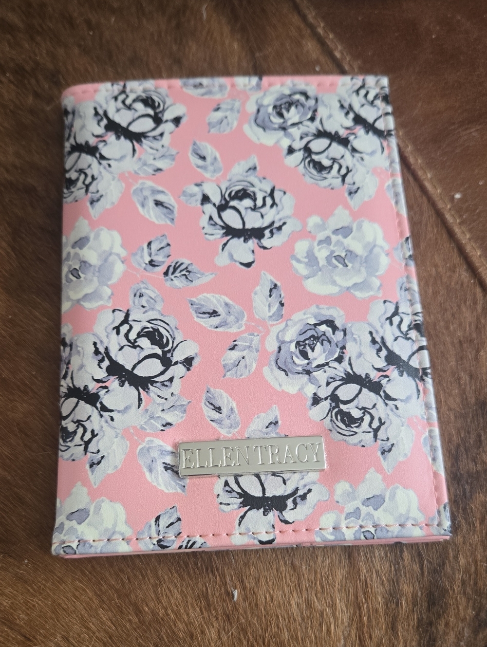 Ellen Tracy Pink Floral Key & Card Holder